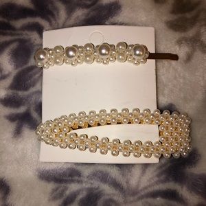 Pearl Clips Gold Hardware Hair Accessories